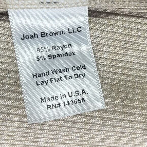 Joah Brown Luna Ribbed Open Front Duster Cardigan Sz S/M Tan Side Slits Boho - Picture 12 of 14